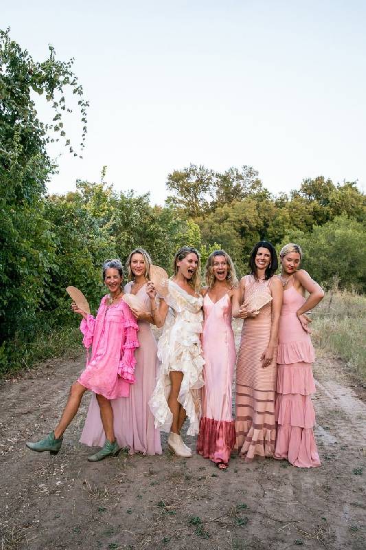 robe demoiselle d'honneur rose