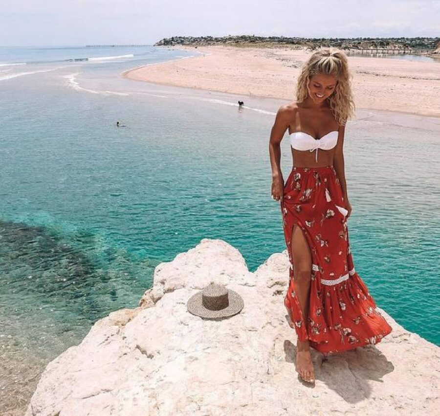 jupe rouge bikini