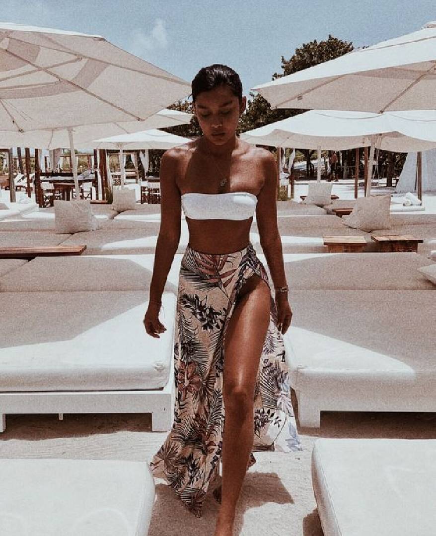 jupe longue maillot